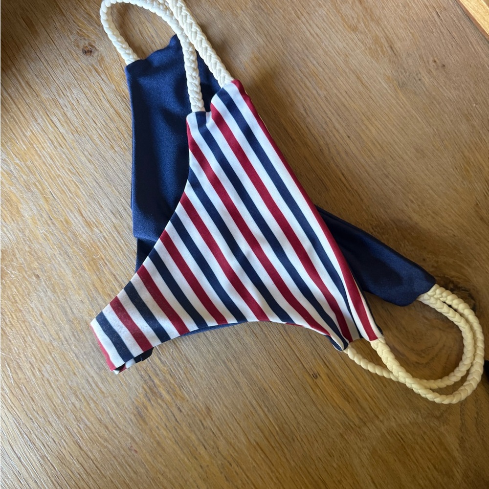 Striped Navy and Red Bikini 4th of July